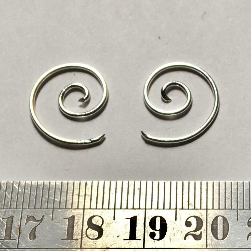 Spiral Earring .925 Silver Gypsy Boho Tribal Ethnic Festival Jewellery