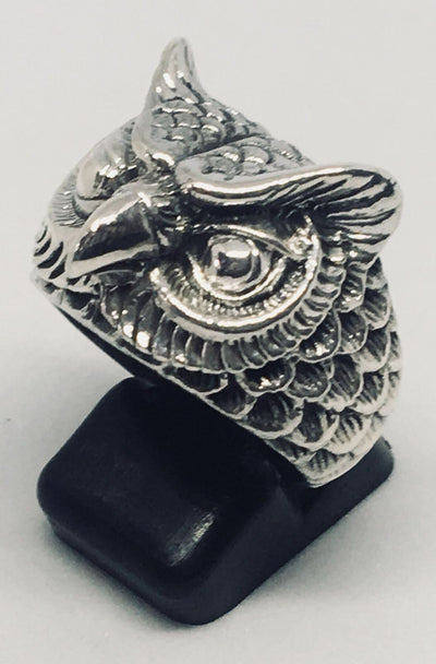 Owl Head Ring.925 sterling silver ~ M-X sizes available