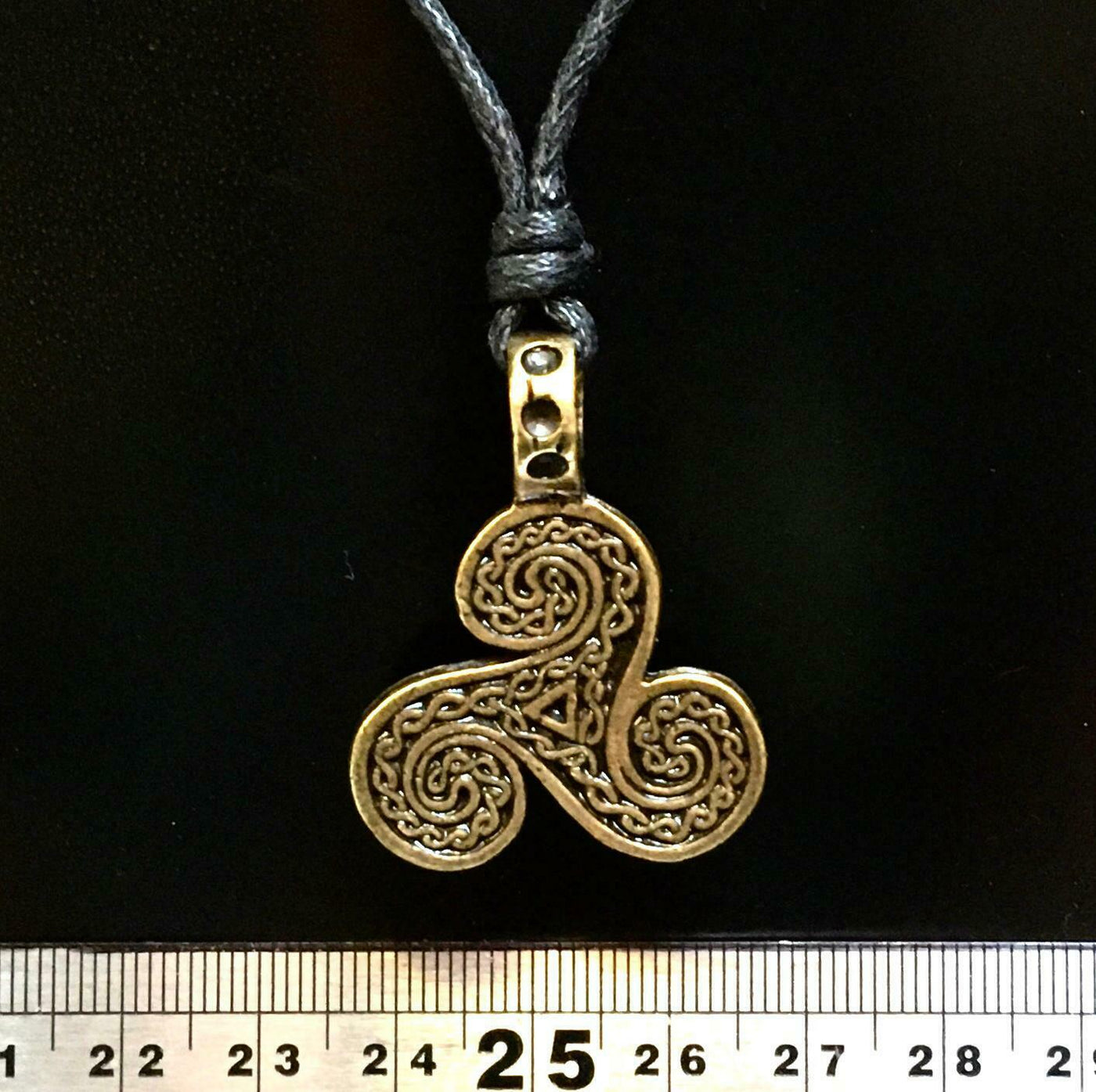 Triskele Knot Pewter Bronze Pendant Viking Odin Celtic Pagan Irish Necklace