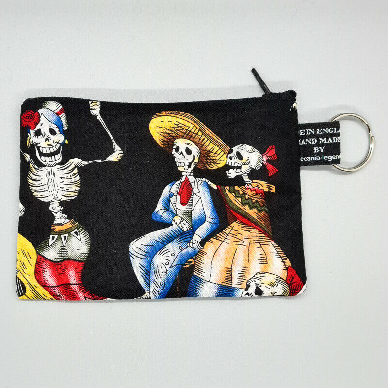 Day of the Dead Muertos Zombie Coin Purse Cash Money Wallet Cotton Xmas Gift