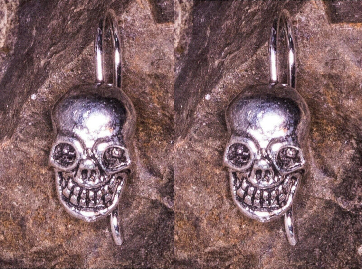 Skull Dropper .925 sterling silver earrings