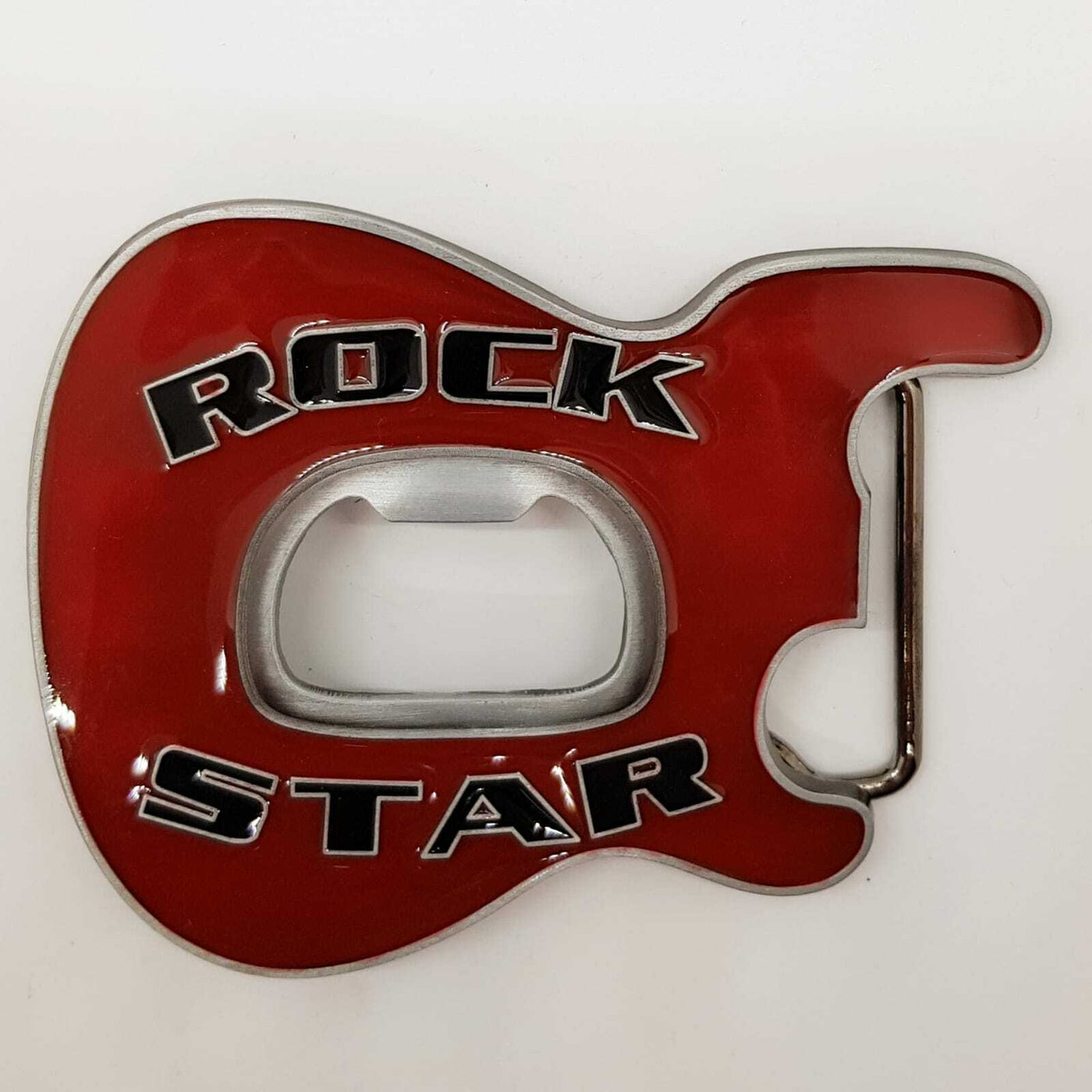 Rock Star Guitar Belt Buckle