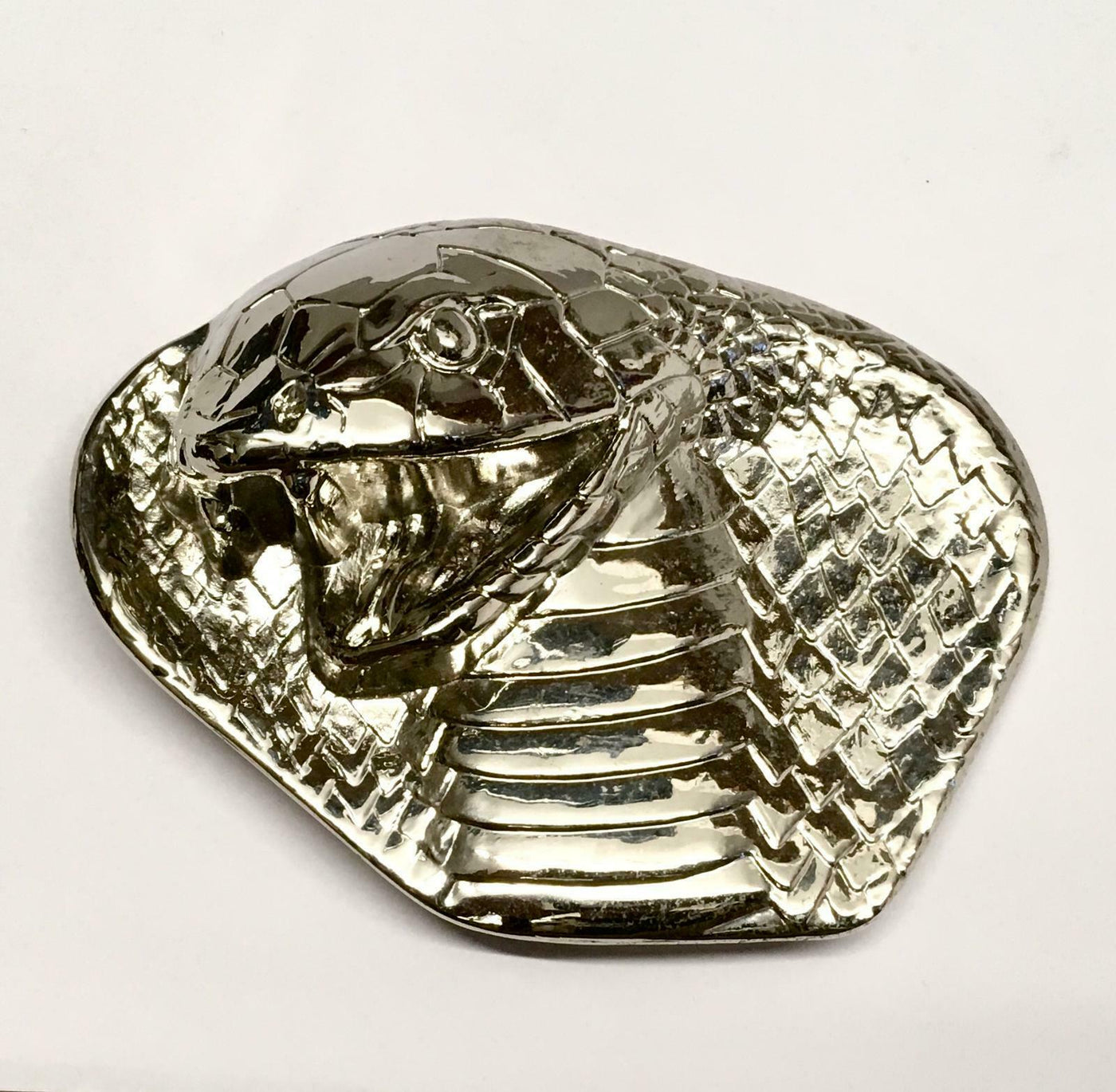 Cobra Snake Belt Buckle - Chrome