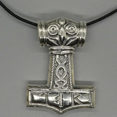 Thors Hammer Mjolnir Pendant .925 silver Viking Odin Biker Pagan Norse Nordic