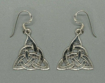 Trinity Knot Celtic Knotwork dropper earrings 925 sterling silver viking saxon