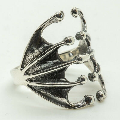Gothic Bat Wing Ring - .925 sterling silver