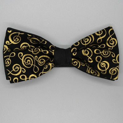 Musical Note Trebel clef Band Concert Bowtie Dickie Hair Bow Prom Pre-Tied Suit