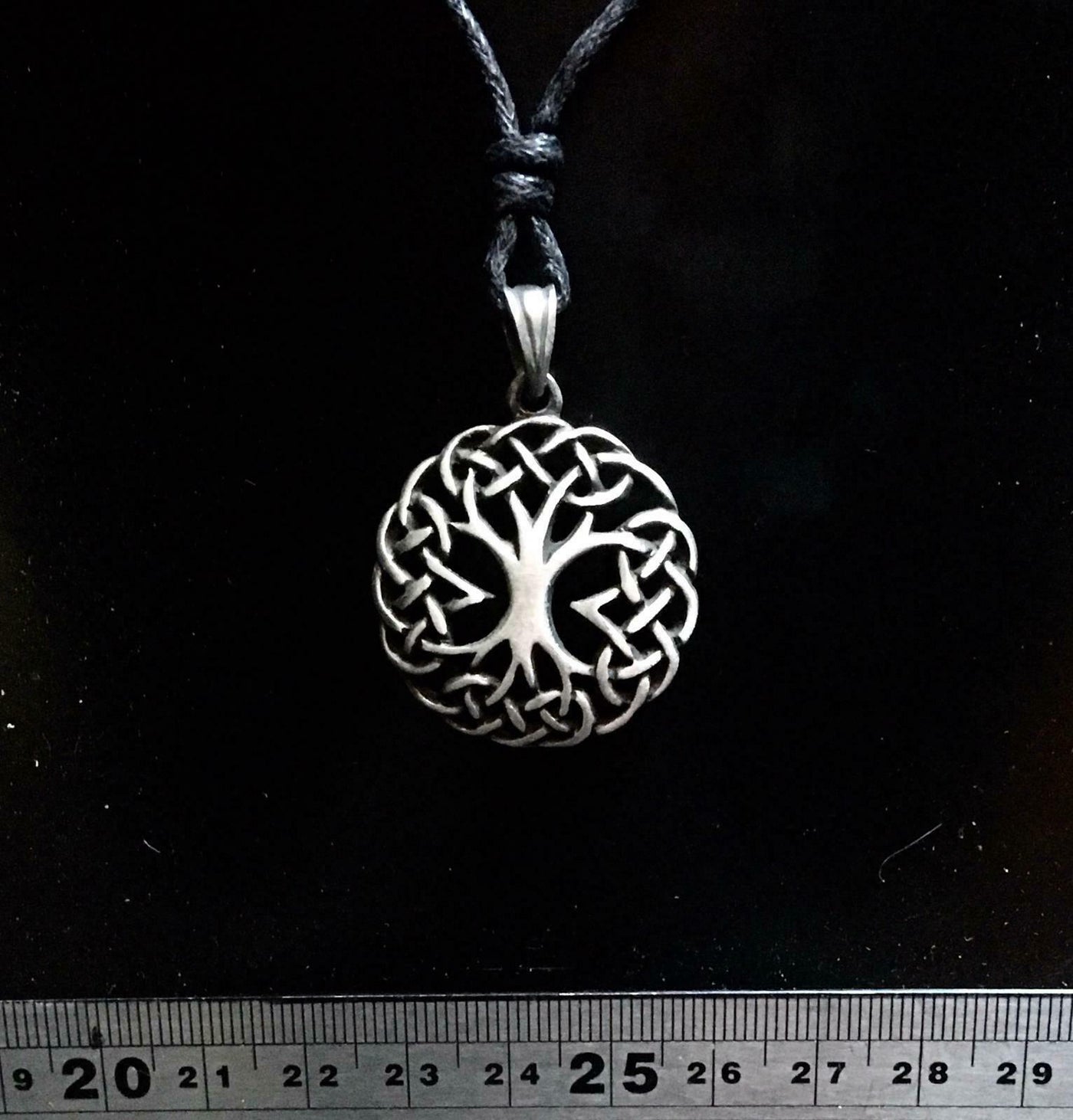 Tree of Life Celtic Pewter Pendant Gothic Biker Pagan Necklace