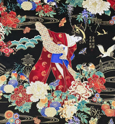 Geisha Girl Japanese - Timeless Treasures - 100% Cotton Fabric