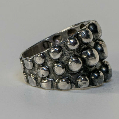 Bubbles Dots Chunky Ring - 925 solid sterling silver