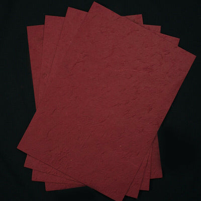 Red Heavy Thick Paper Textured - A4 4 x Sheets