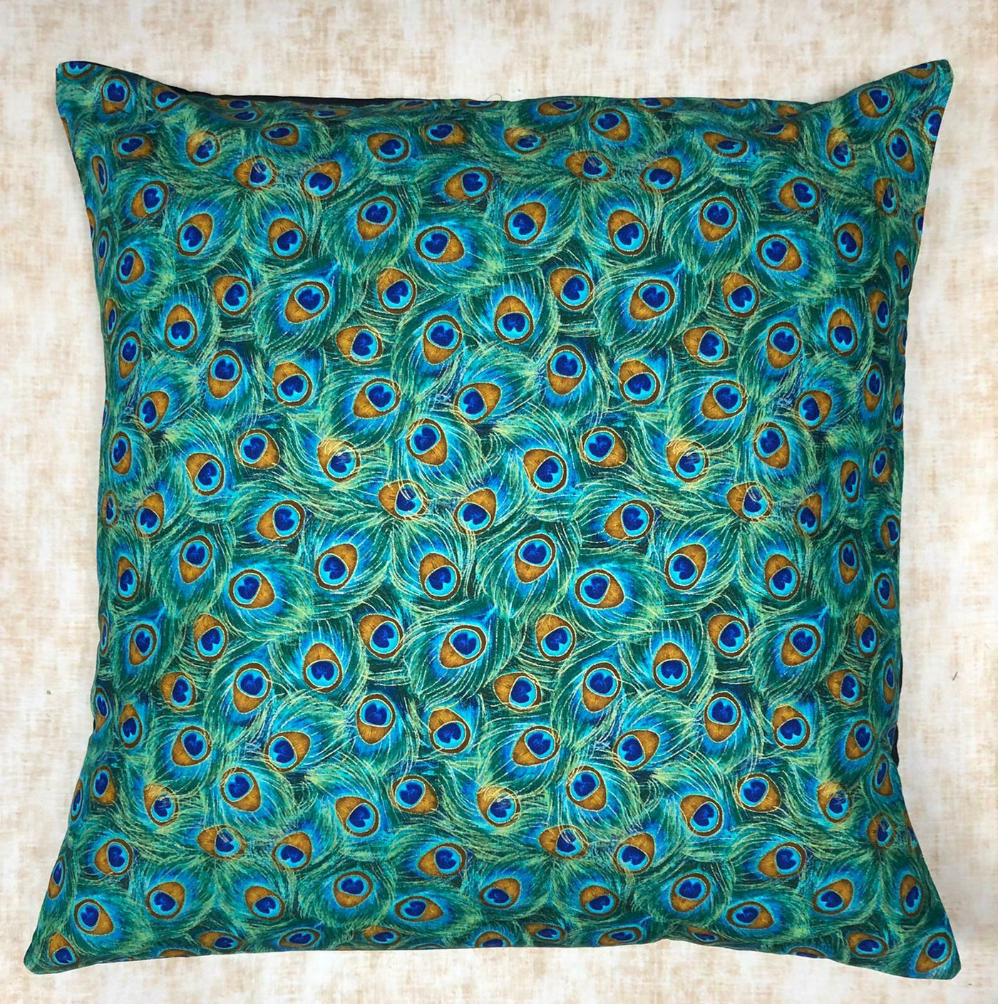 Peacock Eye Feather Designer Cushion Cover Case fits 18"x18" 100% Cotton