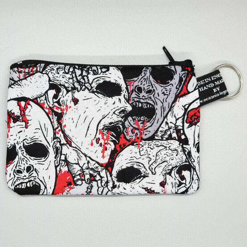 Day of the Dead Muertos Zombie Coin Purse Cash Money Wallet Cotton Xmas Gift
