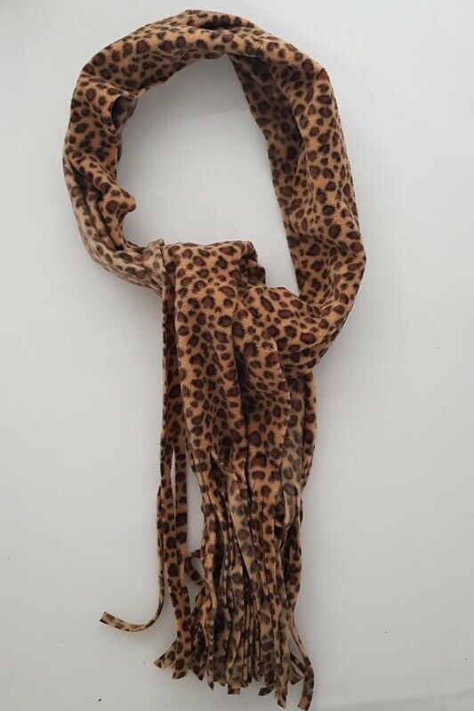 Leopard Animal Print Mens Ladies Thick Warm Winter Fleece Scarf