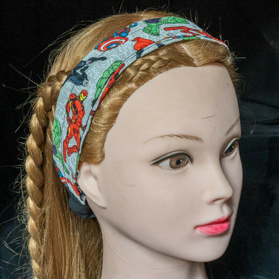 Marvel Comic Superhero Handmade Elasticated Hair Head band Bandana Chemo Wear DC