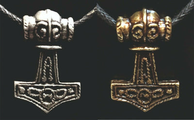 Thors Hammer Mjolnir Pewter & Bronze Necklace
