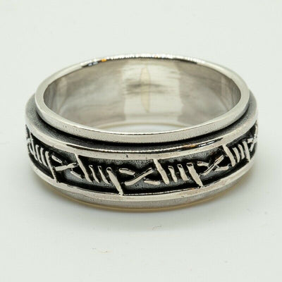 Barbed Wire Spinner Ring. - 925 sterling silver