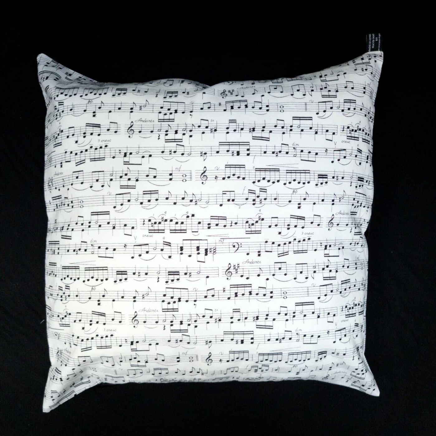 Sheet Music Cushion Cover Case to fit 18" x 18" Musician Musical Notes