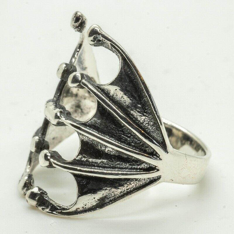 Gothic Bat Wing Ring - .925 sterling silver