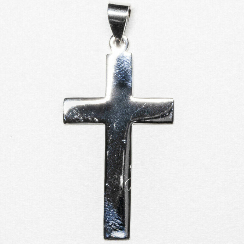Silver Cross Pendant .925 Christian Religion Christ feeanddave.