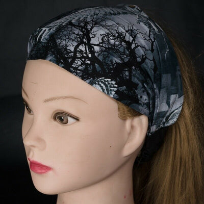 Owl Hedwig Harry Potter Elasticated Head band Bandana Chemo Wear Gothic Witch
