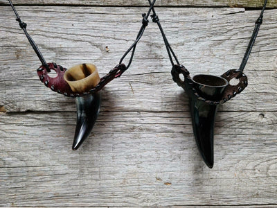 Buffalo Viking Drinking Horn Shots Pendant