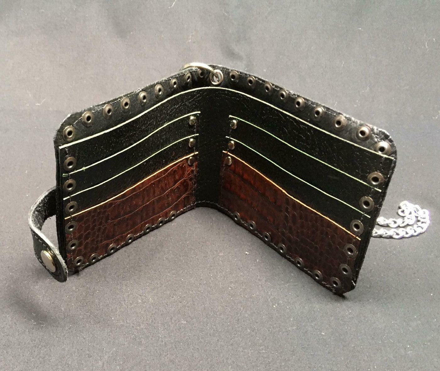 Iron Cross Genuine Python and Sea Snake Skin Leather Wallet