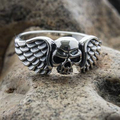 Skull Wings Ring .925 sterling silver