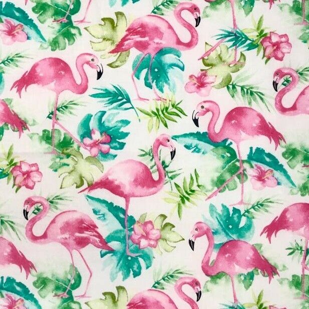 Flamingo Bandana Headband Chemo Wear Timeless Treasures 100% Cotton tropical