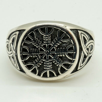 Nordic Compass 925 silver ring The Helm of Awe