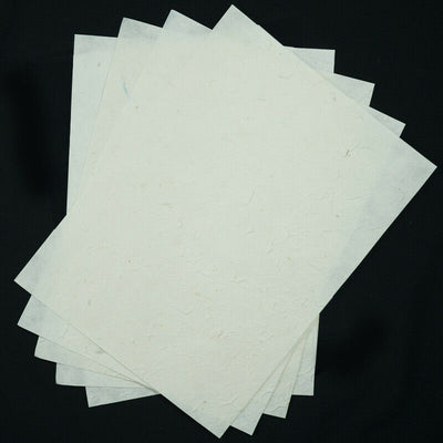 White Textured Mulberry Paper - A4 4 x Sheets