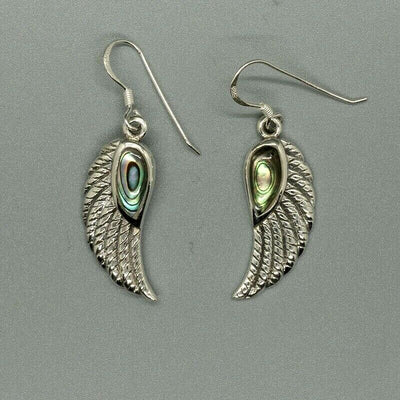 Angel Wings Drop Earrings  - .925 Sterling Silver