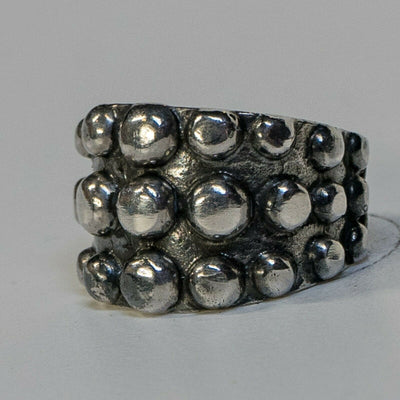 Bubbles Dots Chunky Ring - 925 solid sterling silver