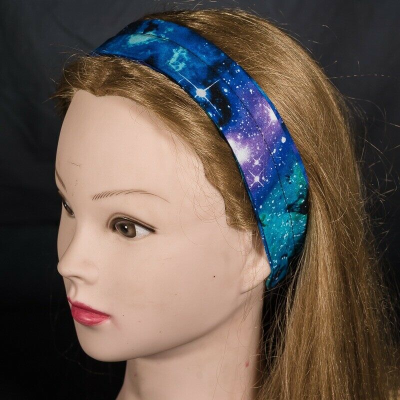 Galaxy Stars Elasticated Headband Chemo Wear Hair Tie Timeless Treasures Cotton