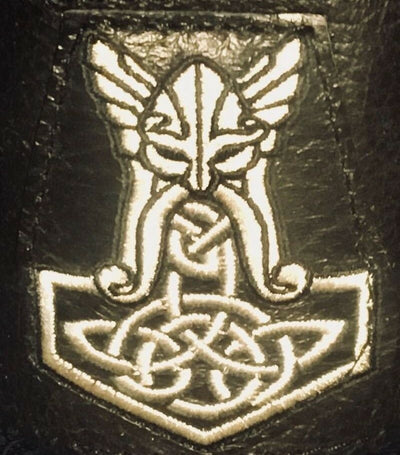 Thor's Hammer cuff wristband protector Viking Odin Myolnir Biker archery larp