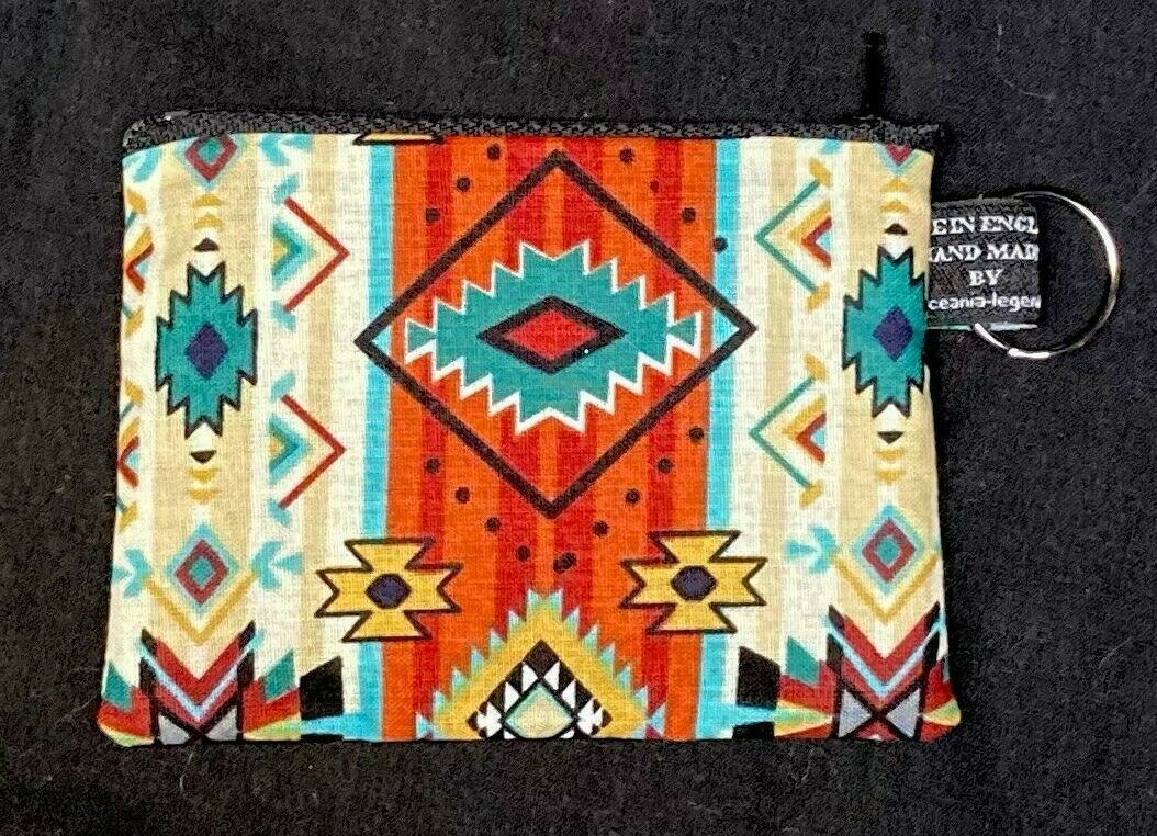 Navajo Cherokee Aztec Mayan Influenced Coin Purse Cash Money Cotton Xmas Gift