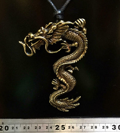 Chinese Dragon Pendant - Pewter or Bronze