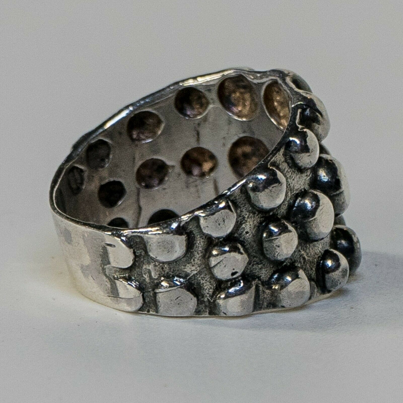 Bubbles Dots Chunky Ring - 925 solid sterling silver