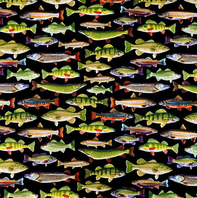 Shoal of Fish  - Timeless  Treasures -100% Cotton Fabric