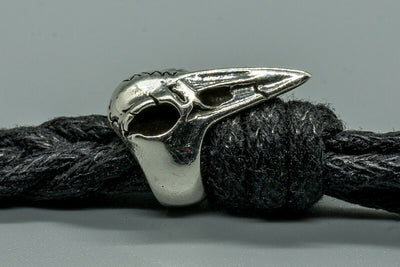 Raven Beard Dreadlock Hair Ring - .925 Sterling Silver