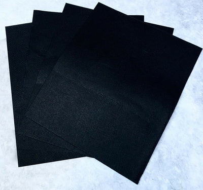 Black Textured Mulberry Paper - A4 x 4 Sheets