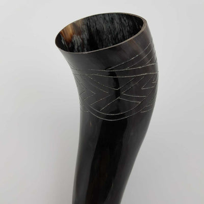 Viking Buffalo Drinking Horn Carved Celtic Knotwork Pagan Game Thrones Beer Thor