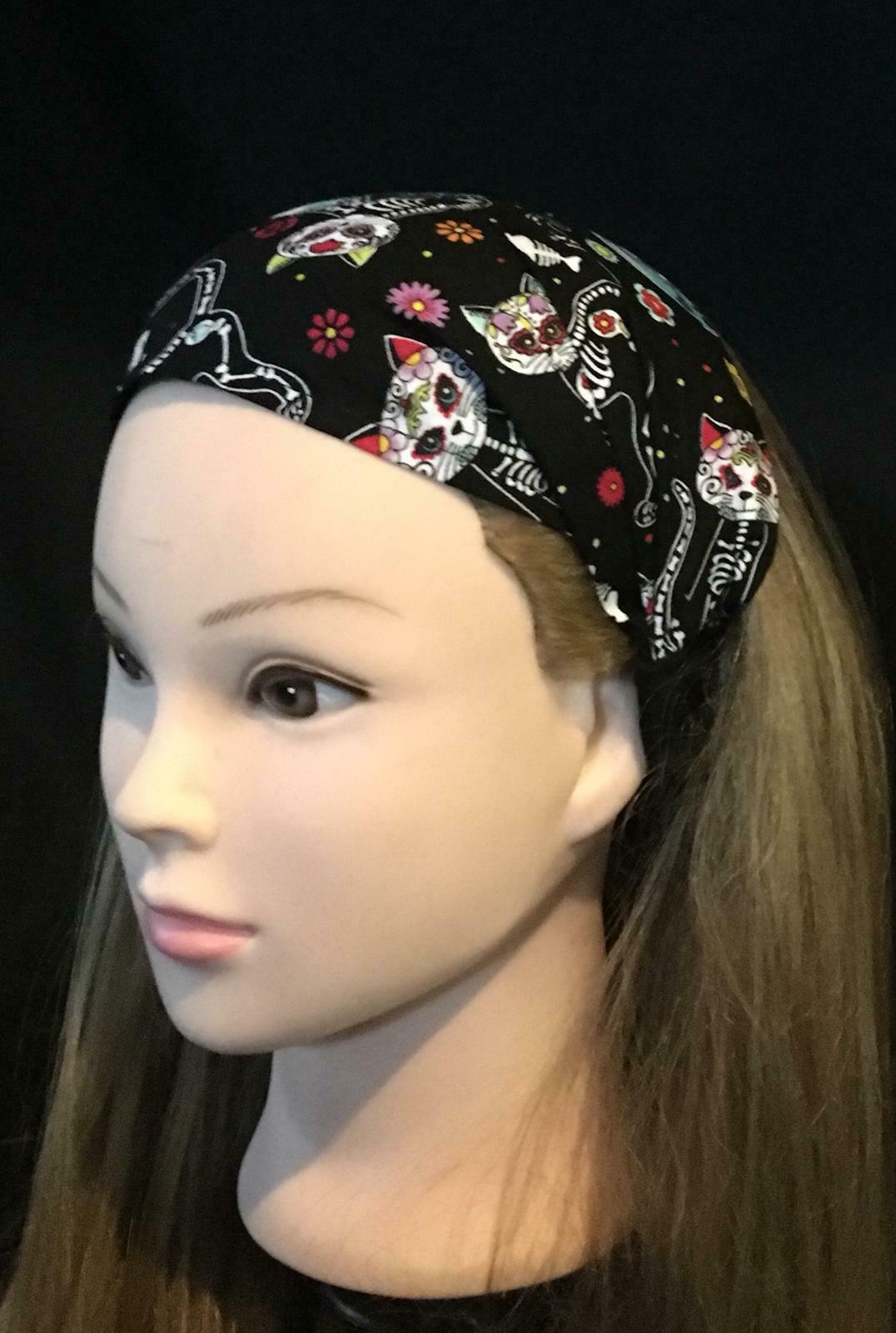 Day of the Dead Skeleton Cats Hair Band Hairband Headband Head