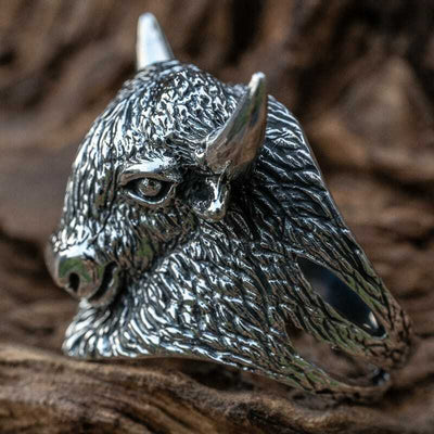 Bison Ring - .925 sterling silver