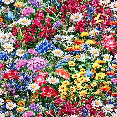 Half Metre Summer Flowers Timeless Treasures 100% Cotton Ideal for Face Masks