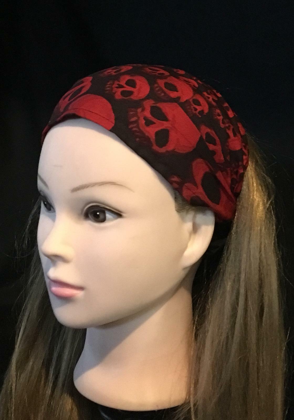 Infinity Spiral Skull Head Hairband Bandana Alexander Henry Ladies feeanddave