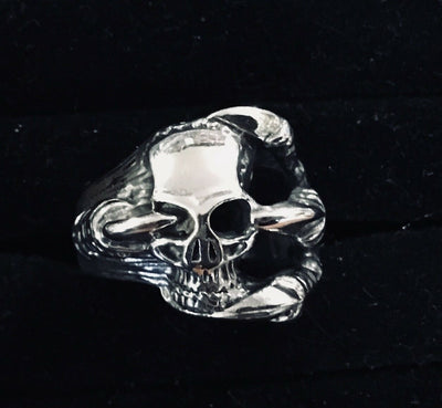 Eagle Claw Skull Ring 925 sterling silver Sizes M-Z