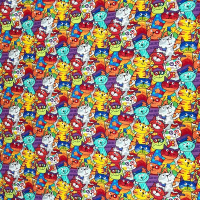 Wise Alley Cat Timeless Treasures 100% Cotton Fabric Ideal for Face Masks