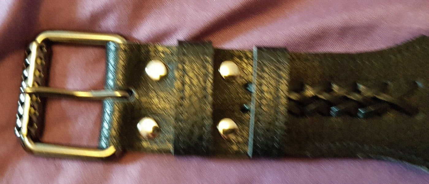 Leather Belt Pouch Snakeskin Iron Cross Biker Hip Belt Larp Steampunk Utility