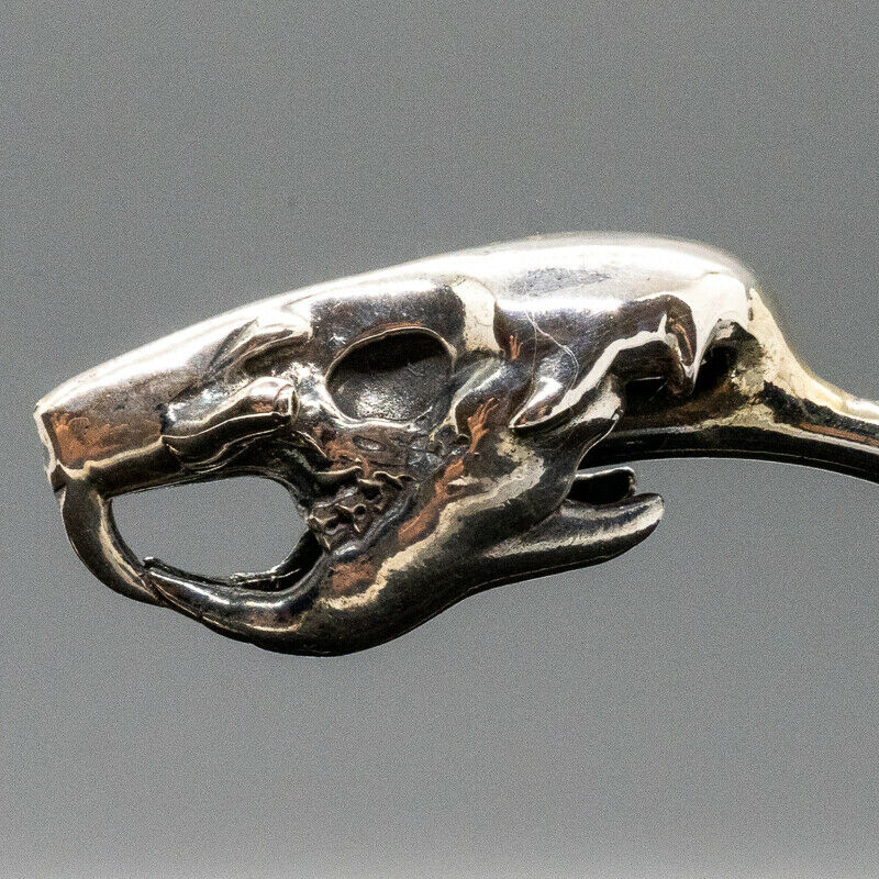 Rat Skull 925 silver bangle torc torque biker celtic viking oath ring